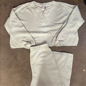 Cozy Knit Lounge Set in Light Green